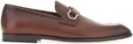 Salvatore Ferragamo Floria Men's Brown Leather Slip-On Loafers