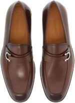 Salvatore Ferragamo Floria Men's Brown Leather Slip-On Loafers